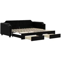 vidaXL Tagesbett 90 x 190 cm Schwarz