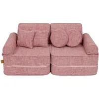 MeowBaby Kindersofa,, Roségold, Textil, 120x25x60 cm, Kinder- & Jugendzimmer, Kindermöbel, Kindersitzmöbel & -tische, Kindersessel & -sofas