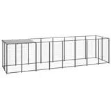 vidaXL Hundezwinger Schwarz 4,84 m2 Stahl
