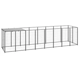 vidaXL Hundezwinger Schwarz 4,84 m2 Stahl