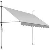 Tectake tectake® Klemmmarkise, mit Handkurbel, höhenverstellbar - 304 cm, einfache Montage