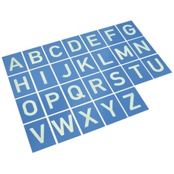EDUPLAY Lernspielzeug Sandpapierbuchstaben von A-Z blau