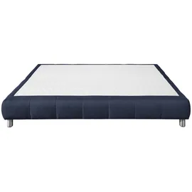 Home Affaire Boxspringbett HOME AFFAIRE "Salo", blau, B:126cm L:206cm, Komplettbetten, Boxspringbett, Ohne Kopfteil, inkl. Topper, auch in Überlänge 220 cm