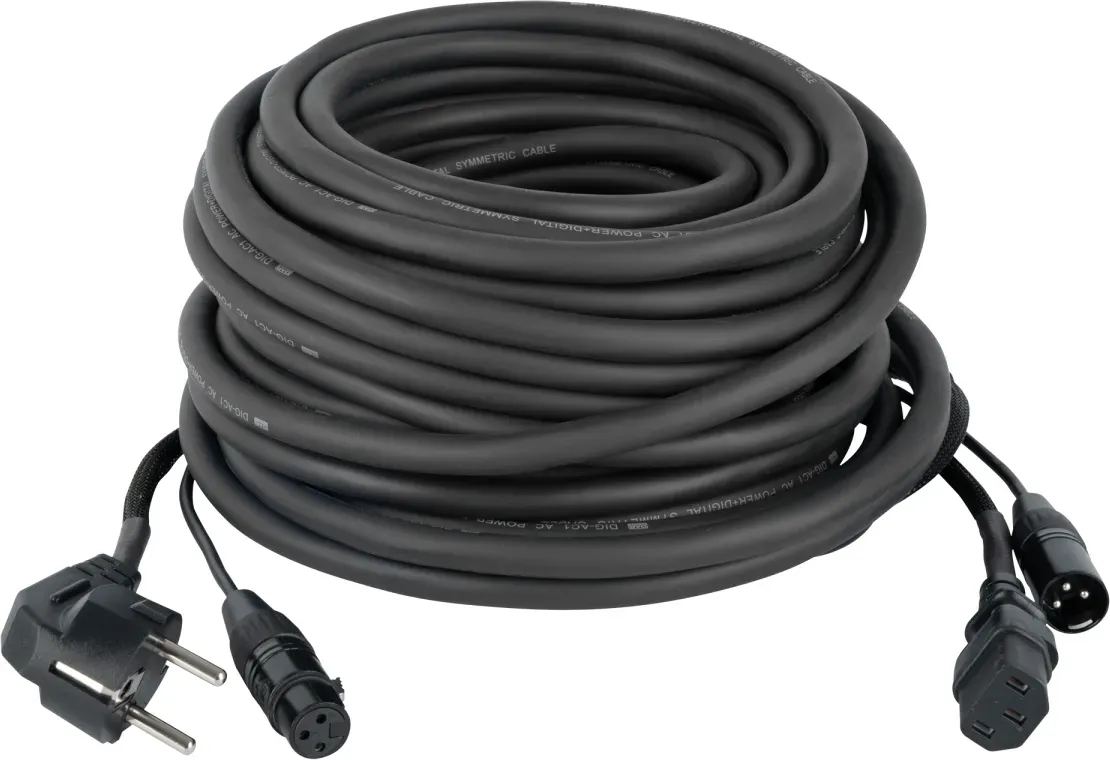 DAP FP08 - Schuko/XLR F - IEC/XLR M - Audio / Power 15 m Audio / Strom