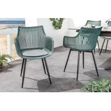 Riess-Ambiente Riess Ambiente Stuhl SIGNUM Gartenstuhl 55 x 54 x 83 cm salbei/schwarz mit Armlehne 1 St.