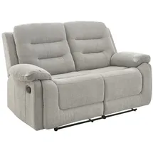 luma-home 2-Sitzer-Relaxsofa Federkern, mit Liegefunktion Zweier-Couch Stoff Chenille Grau