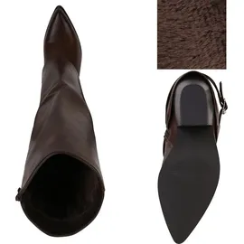 VAN HILL Damen Cowboystiefel in Braun