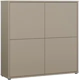 Forte Highboard 124,5 x 121,5 x 34,9 cm Taupe