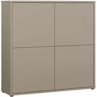 Forte Highboard 124,5 x 121,5 x 34,9 cm Taupe