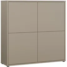 Forte Highboard 124,5 x 121,5 x 34,9 cm Taupe