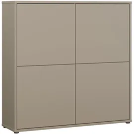 Forte Highboard 124,5 x 121,5 x 34,9 cm Taupe