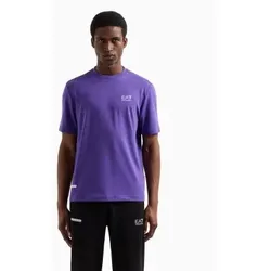 EA7 für Herren. 7M000124_AF13956 Dynamischer Sportler Ventus7 lila T-Shirt (M), Lässig, Sportlich, Flieder, Baumwolle, Multisport, Kurzarm