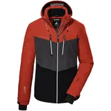 KILLTEC Herren Skijacke/Funktionsjacke mit abzippbarer Kapuze und Schneefang KSW 45 MN SKI JCKT, dunkelorange, M