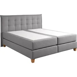 Home Affaire Boxspringbett inklusive Komfortschaum-Topper grau