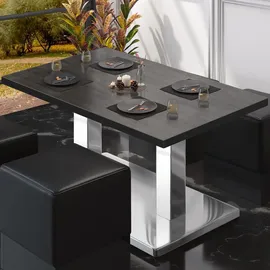 GGM Möbel Bistro Loungetisch 110 x 60 x 41 cm Wenge/Edelstahl