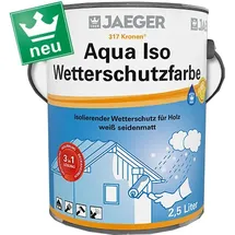 J Aqua Iso Wetterschutzfarbe Weiß seidenmatt 0,75 l