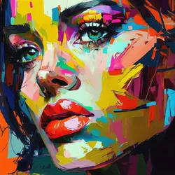 Acrylglasbild BUNTES PORTRAIT - bunt
