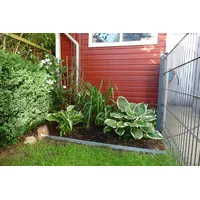 Trendline Rasenkante Metall 119 x 13 cm 4 Stück silberfarben