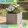 ethick Blumentopf Quadratisch 38 x 38 x 32 cm Beton-Grau