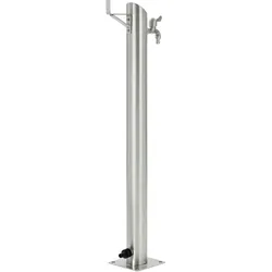 vidaXL Garten-Wassersäule Edelstahl Rund 95 cm