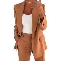 blitzangebote des tages heute aktuell Hosenanzüge für Damen Elegant Blazer Anzug Set Einfarbig Streetwear Zweiteilig Hosenanzug Business Modern Anzughose Revers Slim Fit Sportlich Büro Outfit - S