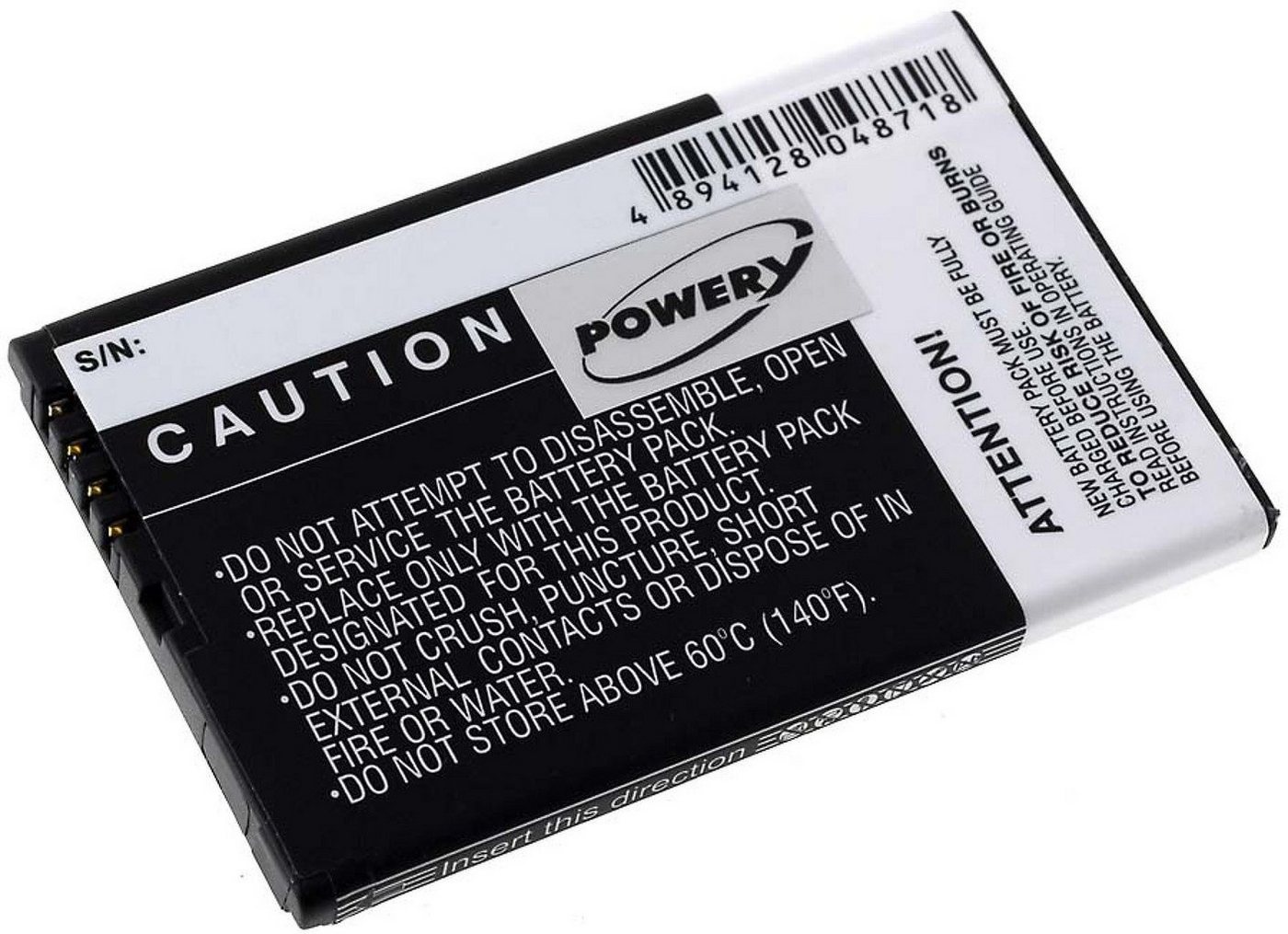 Powery Akku für Motorola Typ HF5X Smartphone-Akku 1500 mAh (3.7 V) schwarz