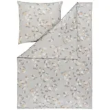 Estella Mako Jersey Bettwäsche 135x200 Rumi Kiesel grau Blätter Äste 6963-800