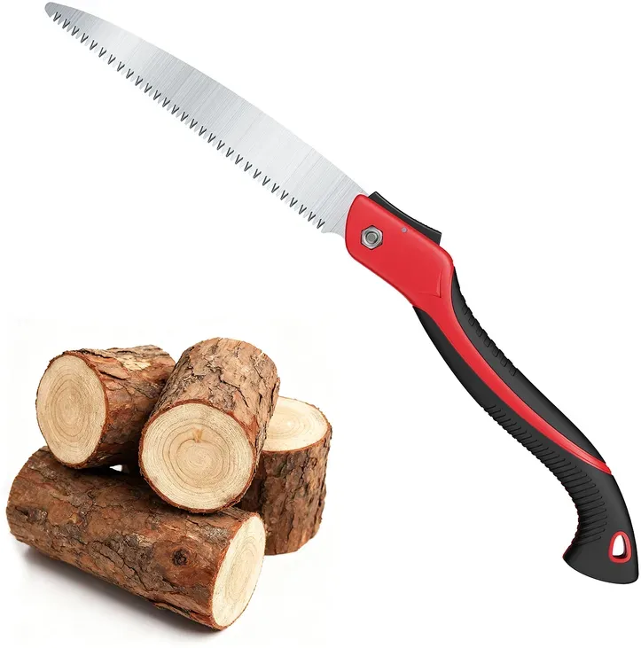FLORA GUARD 10 Zoll Klapp-Gebäumekettensäge, aus hochwertigem SK-5-Stahl, Handsäge mit Softgrip, für Holzarbeiten, Gartenarbeit, Camping und Bushcraft