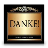 HC-Handel 922145 Flaschenaufkleber "Danke" Flaschenetikett 10 cm