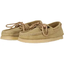 CLARKS Godney Boat 26185685 4, Schnürschuhe in Beige für Damen, 39 hellbraun, Schuhe Bootsschuh, im klassischen Design