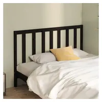 VidaXL Kopfteil Schwarz 126x4x100 cm Massivholz Kiefer
