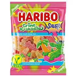 HARIBO Grüne Krokodile sauer Fruchtgummi 175,0 g