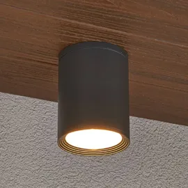 LUCANDE Außenleuchte Aluminium 14,0 cm IP54 E27 schwarz