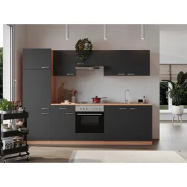 Respekta Küchenzeile Basic 270 cm grau