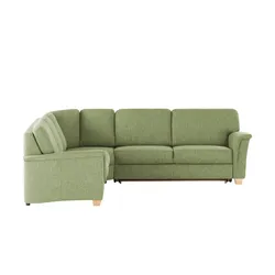 smart Ecksofa  Valencia ¦ grün ¦ Maße (cm): B: 242 H: 90 T: 272