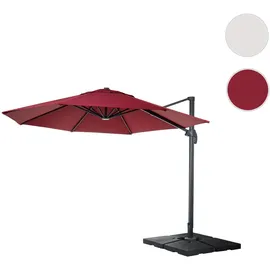 MCW Ampelschirm bordeaux mit Ständer, drehbar