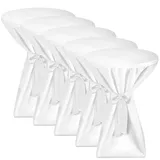 Beautissu Stehtisch rund Ø 60-65 cm Weiß