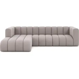 kaiser möbel Ecksofa L-Form GRAND 318 cm, stoff Salvador, Grau, Links - Grau