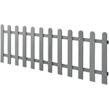 [neu.holz] Lattenzaun 200 x 60 cm Grau/WPC