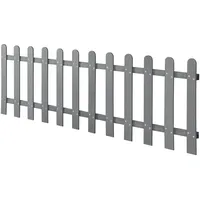 [neu.holz] Lattenzaun 200 x 60 cm Grau/WPC