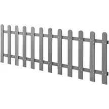 [neu.holz] Lattenzaun 200 x 60 cm Grau/WPC