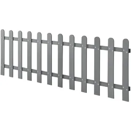 [neu.holz] Lattenzaun 200 x 60 cm Grau/WPC