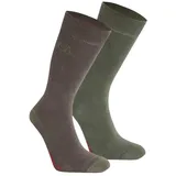Craghoppers Nosilife Twin Pack Wandersocken Grün 36-38