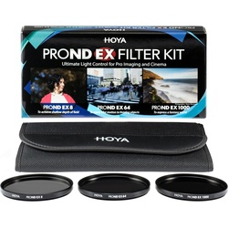 Hoya PRO ND EX Filter Kit 8/64/1000 (72 mm, ND- / Graufilter, 72 mm), Objektivfilter, Schwarz