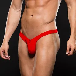 Tanga mit Front-Reißverschluss, rot, L/XL