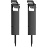 Lumisky Solarleuchte Kunststoff Höhe 49 cm 2er Set schwarz