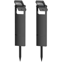 Lumisky Solarleuchte Kunststoff Höhe 49 cm 2er Set schwarz