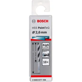Bosch HSS Spiralbohrer PointTeQ 2,6 mm 10er-Pack