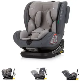 Chipolino Kindersitz Peak i-Size (40 - 150 cm) Isofix, SPS, drehbar, verstellbar grau
