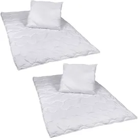 Steinmann 2 Stück Premium Steppbettdecken Set, Steppbett 135 x 200 cm mit Kopfkissen 80 x 80 cm